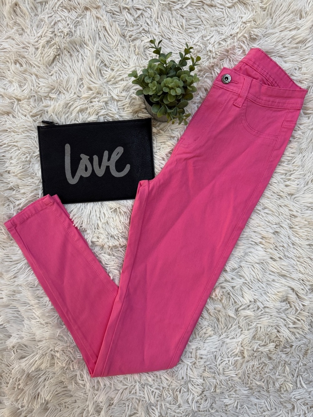 Lover Brand Fashion Stretch Skinny Colored Jeans 💗 Light Pink